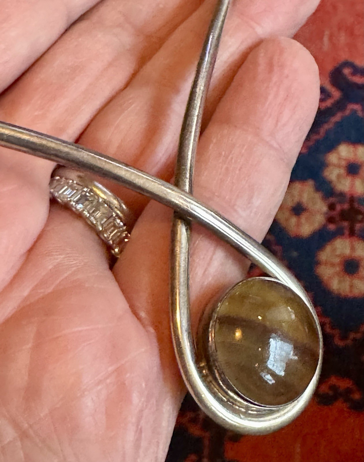 SOLID STERLING SILVER CHOKER COLLAR NECKLACE W RO… - image 9