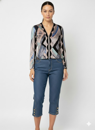 Emilio Pucci, Emilio Pucci giacca vintage geometrica in velluto con zip