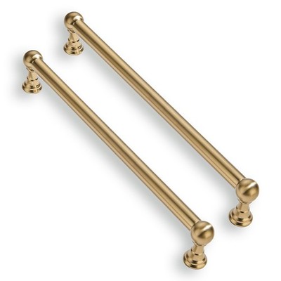 2 PCS Solid Kitchen Cabinet Handles 12 Inch Brushed Gold Heavy Duty Pulls