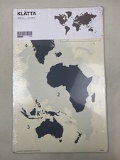 Ikea KLÄTTA Klatta World Map Layout Wall Stickers Decals