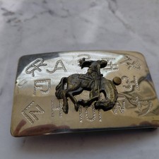 Chambers Belt Co. USA Rodeo Western Cowboy Bronco Horse Belt Buckle