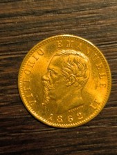 20 LIRE 1862 REGNO D'ITALIA - Il marengo d'oro del primo re d'Italia