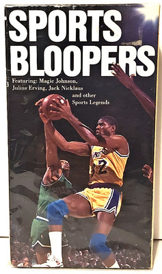 Sports Bloopers [VHS] Magic Johnson, Julius Erving, Jack Nicklaus & More - New