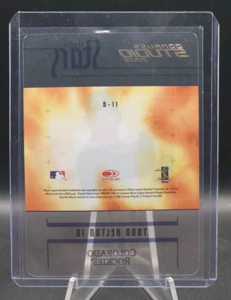 2005 Donruss Studio Todd Helton Studio Stars Acetate 24/50 Colorado Rockies HOF - Image 3 of 3