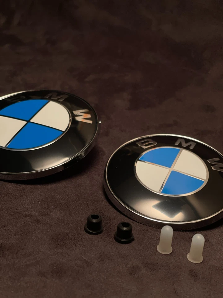 BMW Emblem Set Blau Weiss - komplett– 82 mm & 74 mm für Motorhaube & Heckklappe - Bild 3 von 3