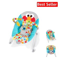 Elmo Soothing Vibrations Baby Bouncer Seat - Portable Infant Comfort, 0-6