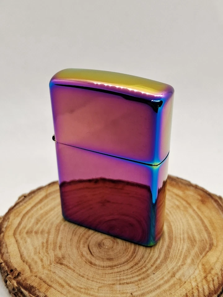 New Multi Tone Oil Slick Pocket Cigarette Lighter Petrol & Flint Working Order - Image 2 of 4