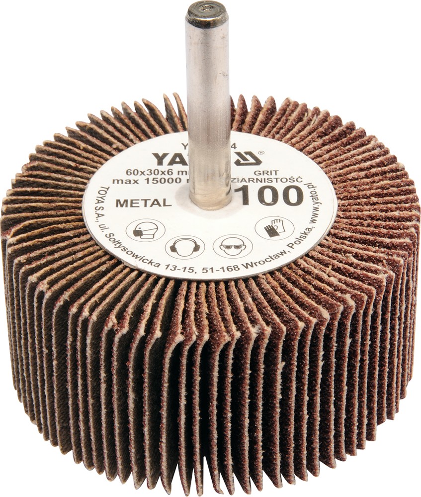 Fits YATO NARZ�DZIA YT-83364 FLAP WHEEL W. SHAFT 60x30x6 P100