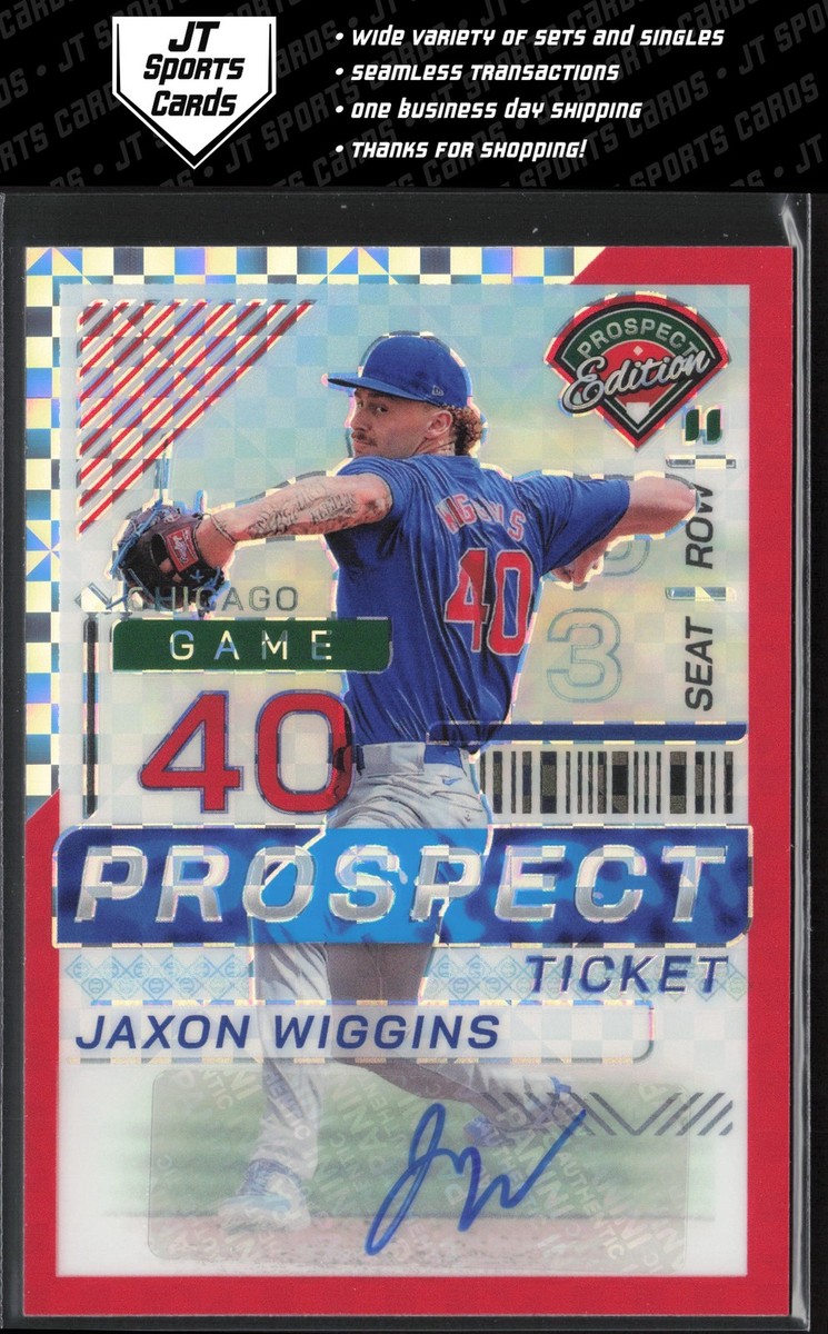2024 Panini Prospect Edition Jaxon Wiggins 17 Red Xfractor Auto
