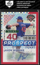 2024 Panini Prospect Edition Jaxon Wiggins 17 Red Xfractor Auto /99 Chicago Cubs