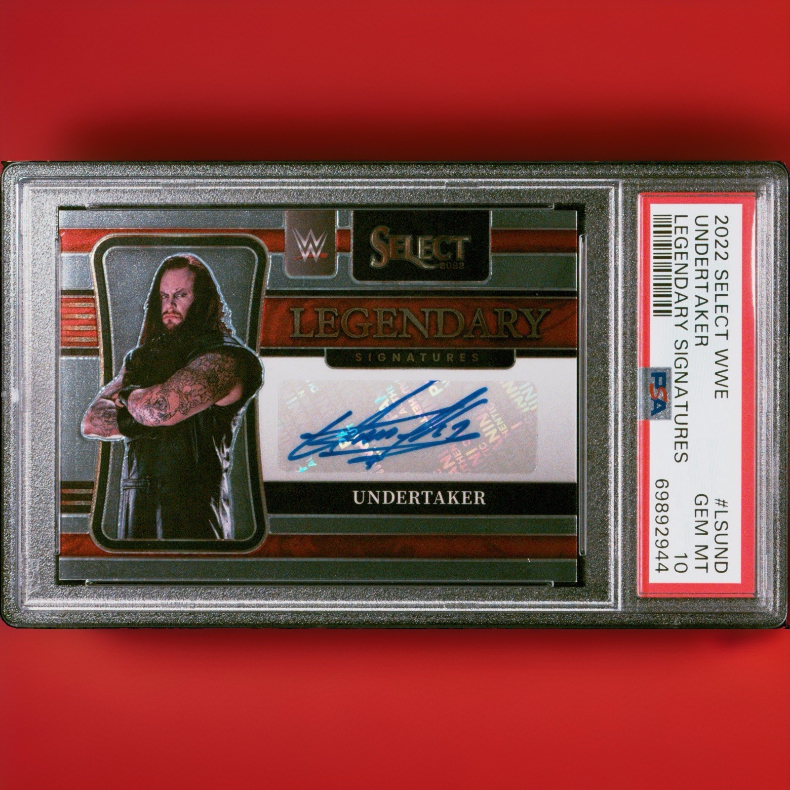 PSA 10 Undertaker Autograph 2022 Panini Select WWE Legendary Signature Auto HOF