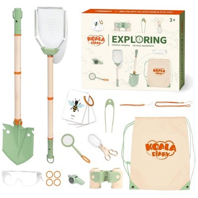 Kinder Outdoor Explorer Kit Bug Catching Set Schaufel Vergrößerungsglas Ferng...