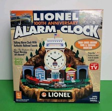 Lionel 100th Anniversary Animated Alarm Clock Train With Sounds - New