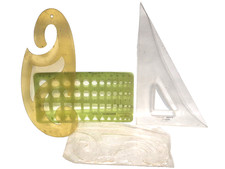 Helix Drafting Triangle #06008, RapiDraft templete R-2019 & 2 Curve Templates