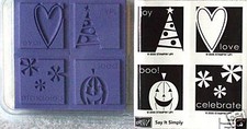 RUBBER STAMP SET/HOLIDAY STAMPIN' UP "SAY IT SIMPLY"