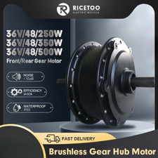 250W 350W 500W 36V48V Electric Bicycle Gear Hub Motor Front Rear Wheel Drive