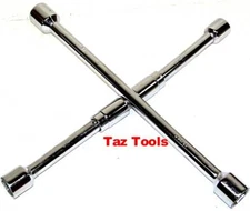 Folding Lug Nut Wrench Sae Cross Wrench Tire  Remover 11/16", 3/4", 13/16, 7/8"