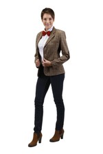 DOCTOR WHO 11th Doctor Matt Smith WOMEN'S Jacket X-SMALL Plus FEZ  BOW TIE