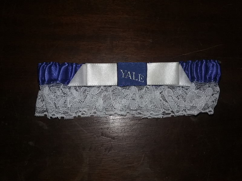 GREAT PRICE Vintage Yale University Silk and Lace Garter VGC