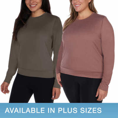 Lukka Lux Ladies Long Sleeve Active Top 2 Pack Relaxed Fit | L61