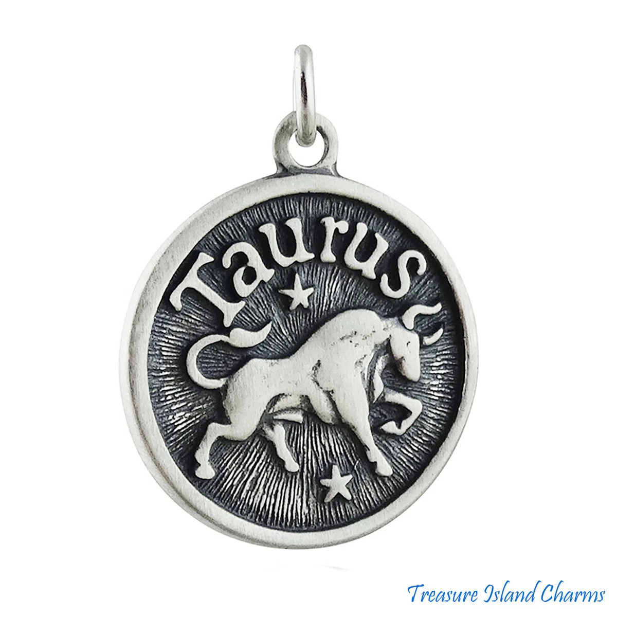 Sterling silver taurus pendant deals