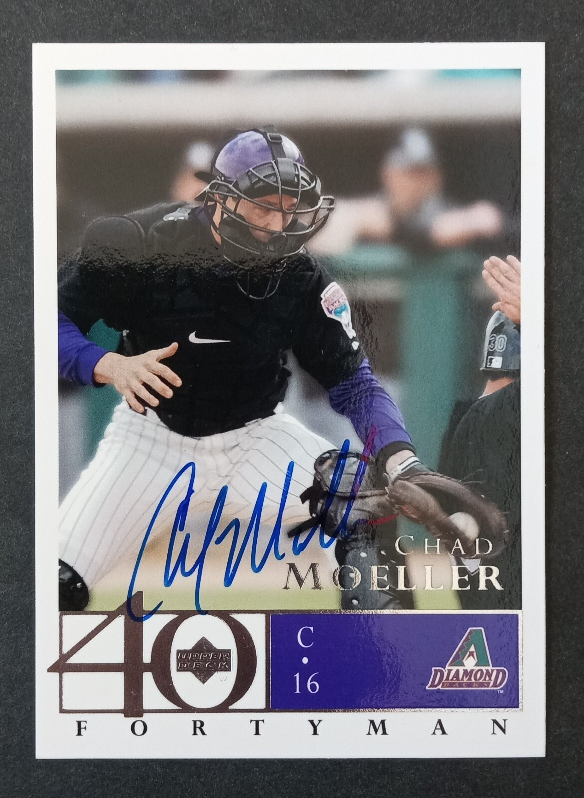 2003 Upper Deck (40 man) SIGNED: Chad Moeller, DIAMONDBACKS #508