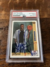 Greg Anthony Signed Upper Deck Rookie Card Psa Dna Coa Slab Autographed Knicks