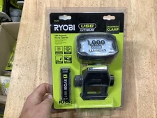 Ryobi Rechargeable USB Lithium 1000 Lumens LED Magnetic Clamp Light Kit FVL57K