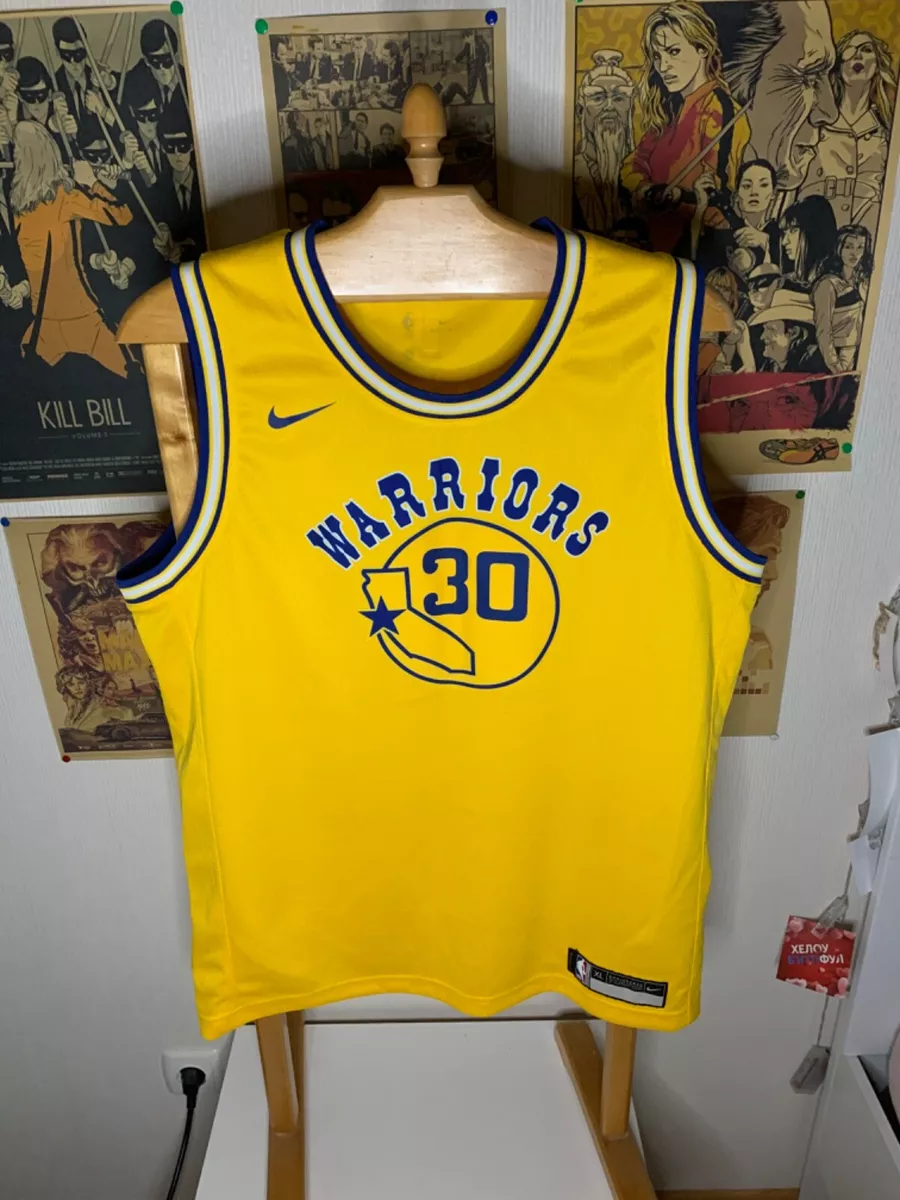 Stephen Curry Golden State Warriors Retro Vintage Jersey Closeup