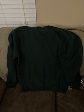 Clan Douglas XL Men  s Green Sweater Long Sleeve 100 Cashmere
