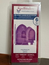 Spellbinders Nestabilities  Arched Windows One Emboss Stencil Dies  A3