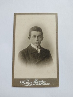 Willy Maas, Vintage Carte De Visite Photo, CDV, F. Titzenthaler, Oldenburg, Ger.