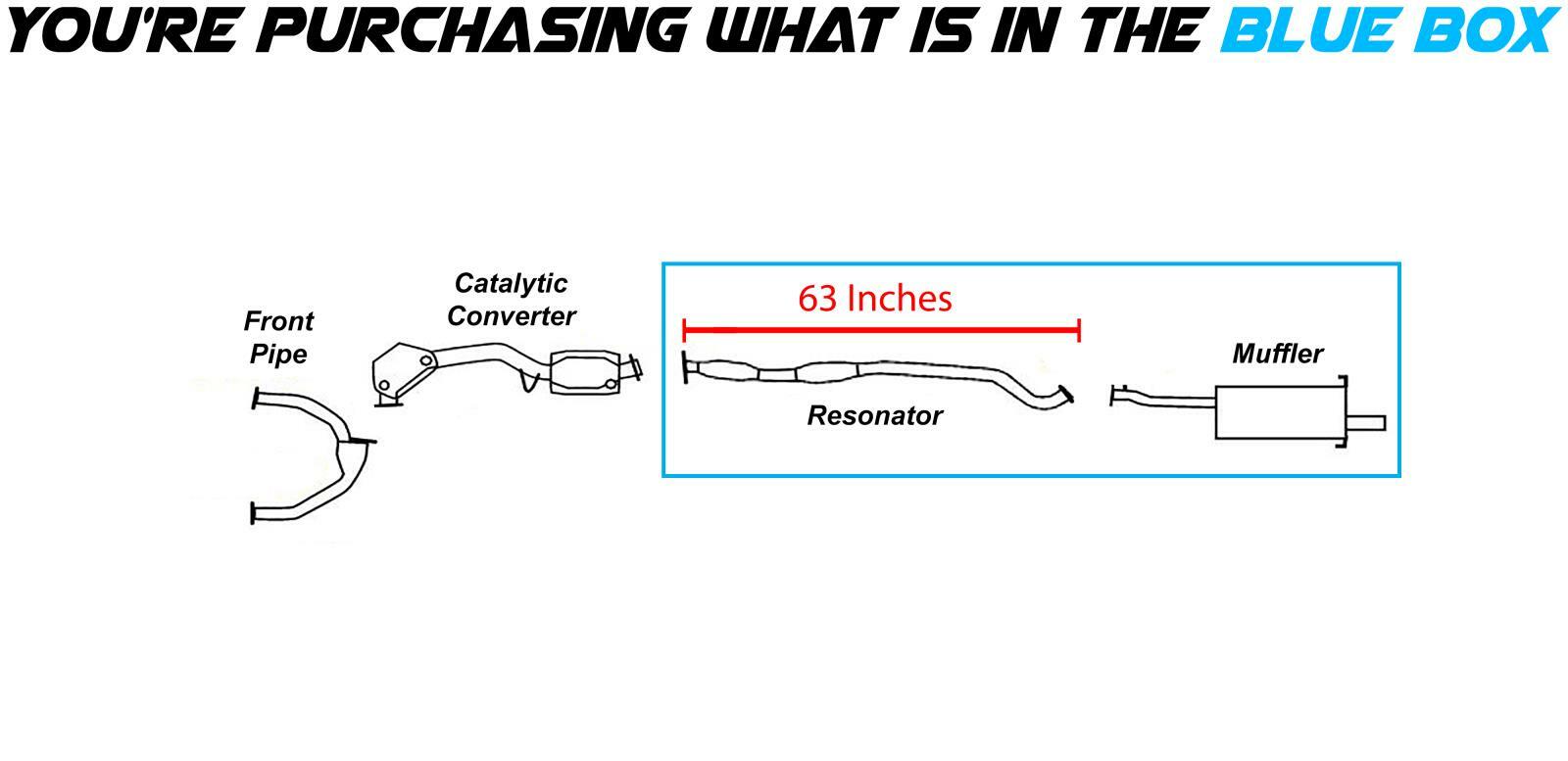 Resonator Muffler Pipe Exhaust System Kit fits 20042006 Subaru Baja 2