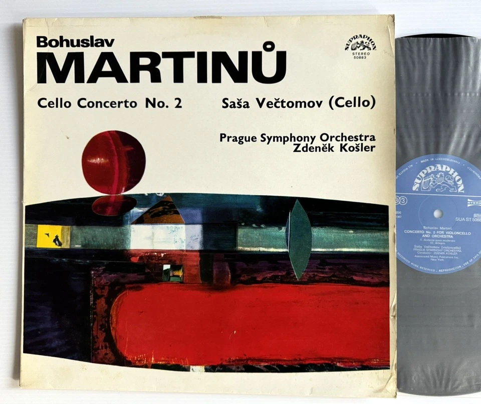 MARTINU Cello Concerto, Prophecy of Isaiah, Piano Trio, Bergerettes 3LP - Image 2 of 4