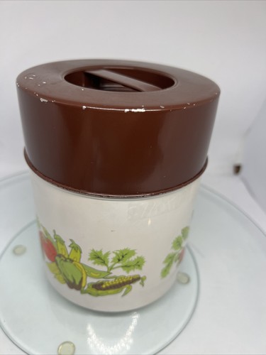 Vintage Retro Tin Set of 3 Canasters. Colourful vegetable graphics Mid Century - Picture 8 of 18