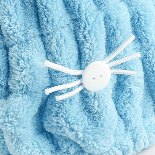 Coral Hair Towel Cat Ear Hair Drying Towel Water Absorption Fast Drying Towel - Picture 2 of 10