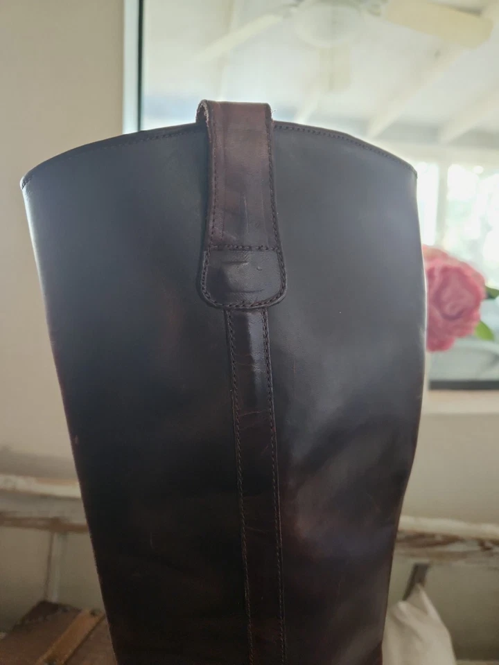 Mujer Cole Haan 7.5 Todo Cuero Estilo Vaquero Bota en Marrón Coñac. Excl estado Foto 3 de 4