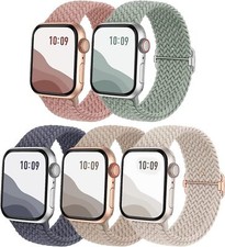 5Pack Braided Solo Loop Compatible with Apple Watch Band 42mm 44mm 45mm 49mm C1