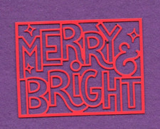 MERRY BRIGHT die cuts scrapbook cards