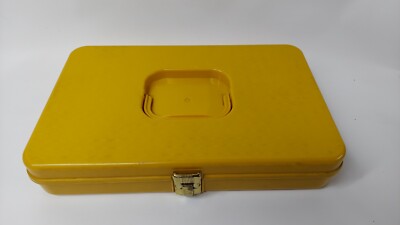 Vintage Wil-hold Thread Spool And Bobbin Storage Sewing Organizer Yellow