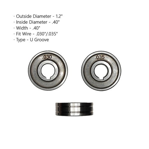 Drive Roll .023 .030 .035 .045 Knurled V U-Groove Wire Feed For MIG Welders New - Picture 63 of 90