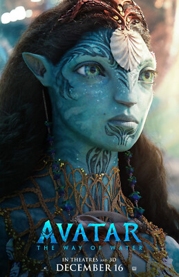 BB0446 Avatar The Way of Water By James Cameron 2022 Actress Movie Poster 11x17