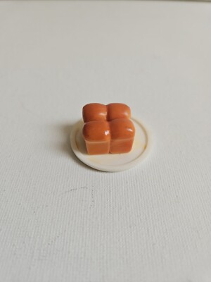 Sylvanian Families Vintage Bäckerei ERSATZTEILE groß versilbert Brioche Laib Brot Kaliko
