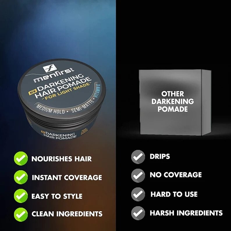 Menfirst Darkening Hair Pomade Medium Hold Styling Paste and Sculpting Wax eBay