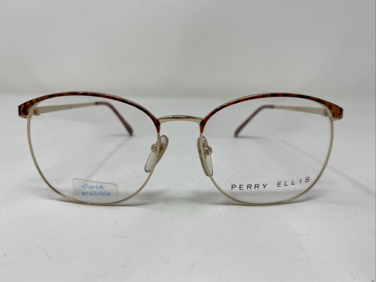 Perry Ellis Japan PE-12-1 57-17-145 Demi Amber Full Rim Eyeglasses