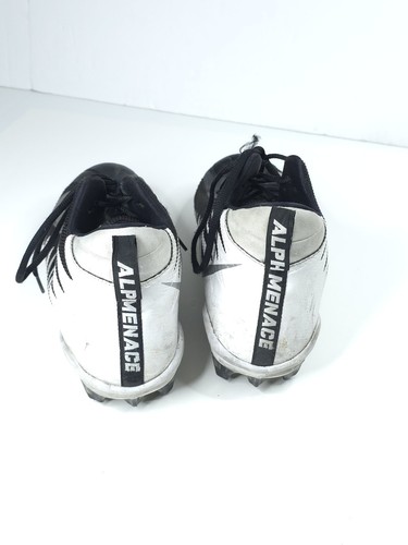 Nike Alpha Menace Pro Mid Black White Silver 871451-103 Mens Size 12.5 - Picture 5 of 9