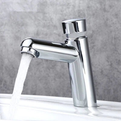 Druckknopf Wasserhahn selbstschließend Kaltwasser Armatur Bad Waschtischarmatur