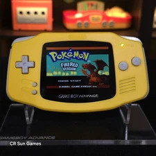 Yellow Game Boy Advance GBA iPS V5 LCD USB-C 1800 mAh Rechargeable Battery