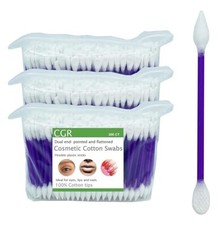 1800pcs CGR Precision Cotton Swabs with Pointed Flattened Tip Cosmetic Makeup