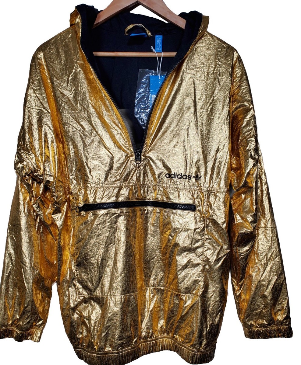Adidas Originals Golden Windbreaker Hooded Lined Half-Zip BR0290